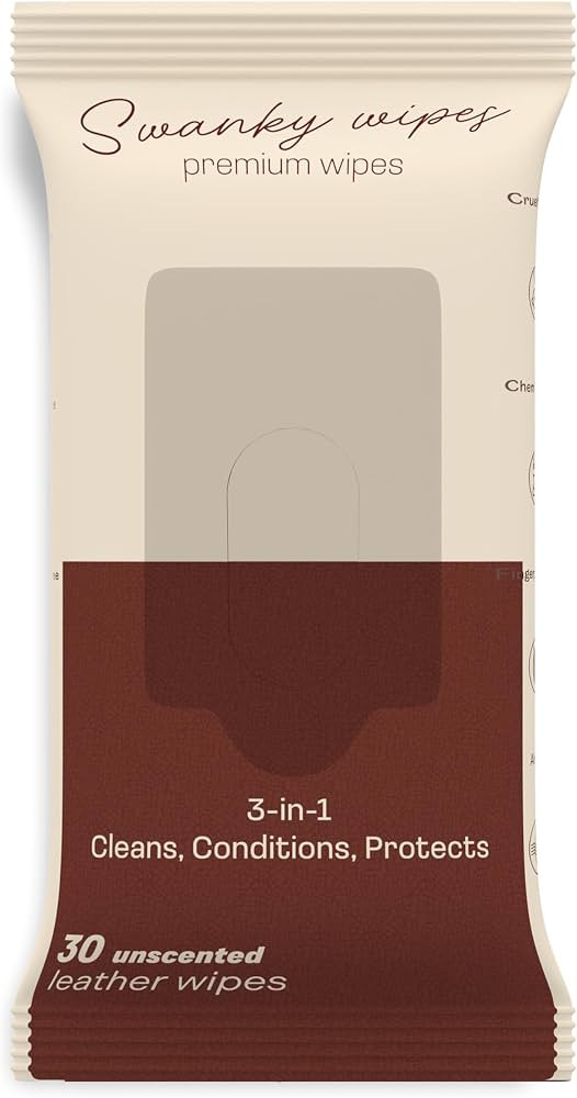 Swanky Leather Wipes - Leather Cleaner and Conditioner for Purses, Shoes, Furniture Polish & Car ... | Amazon (US)