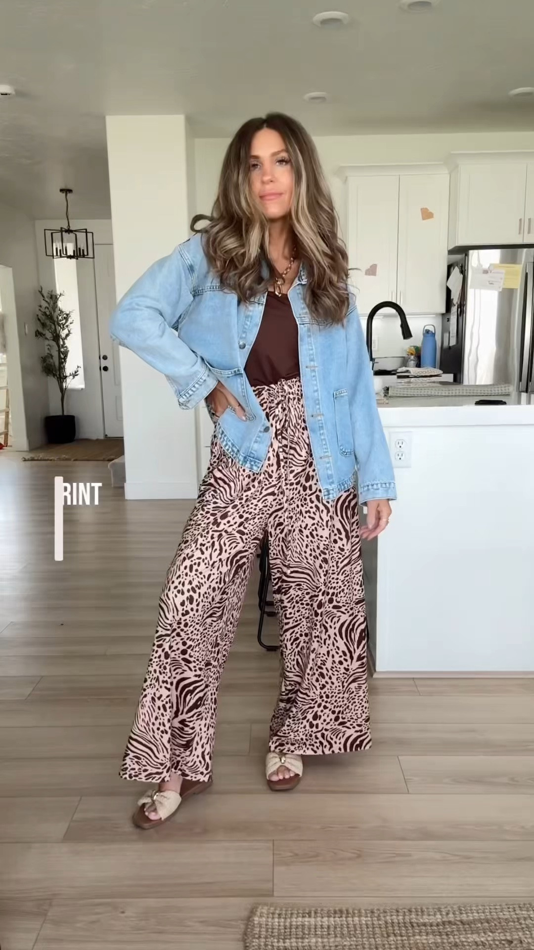 The statement piece from my Cupshe try on: a bandeau, wide leg jumpsuit that makes the whole outfit without extra styling. I’m wearing a medium in the animal print! @Cupshe #CUPSHE #jumpsuitstyle #animalprint