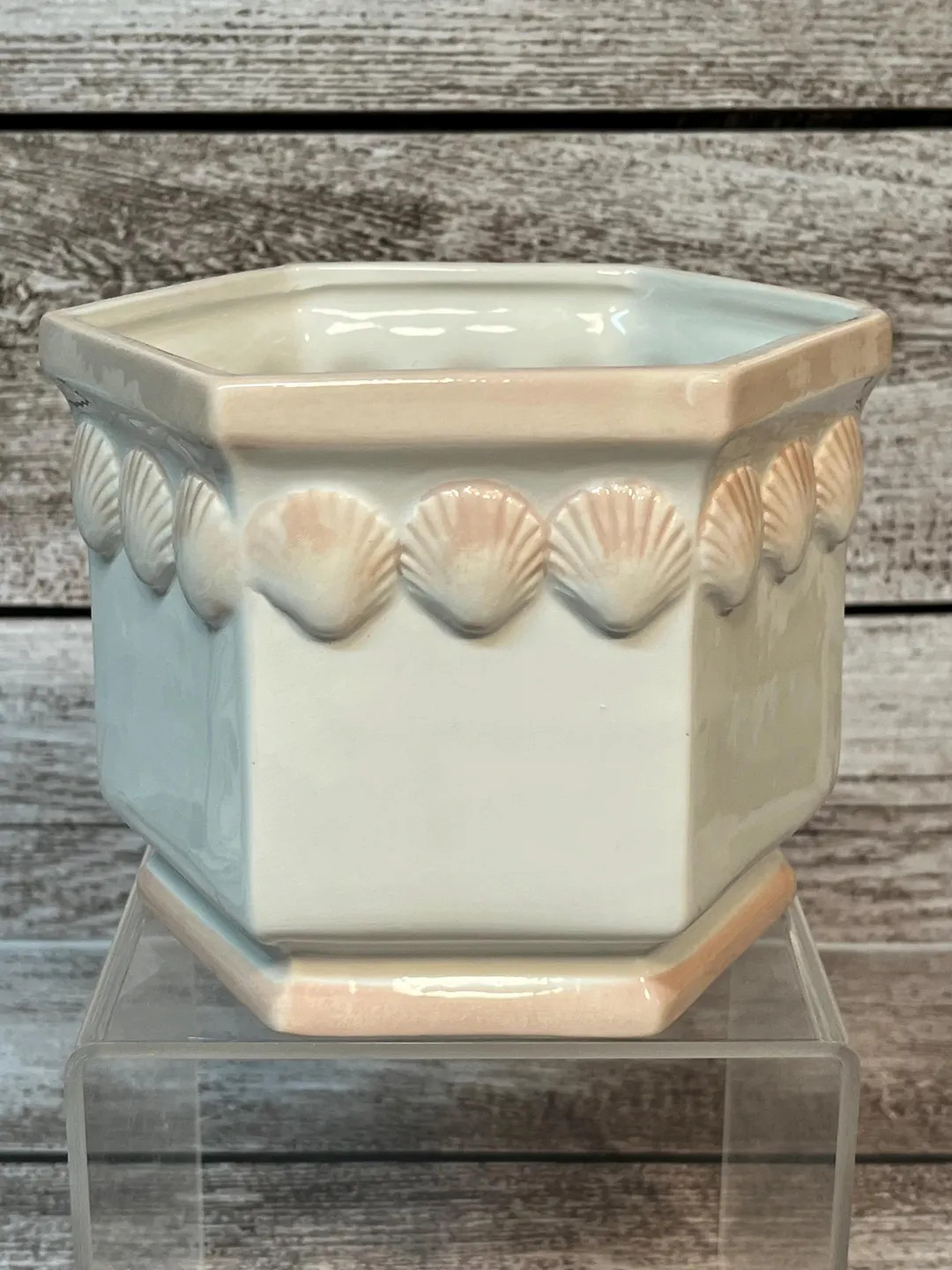 Vintage Rosenthal Netter Inc. White and Pink Shell Planter, Italy | Etsy (US)