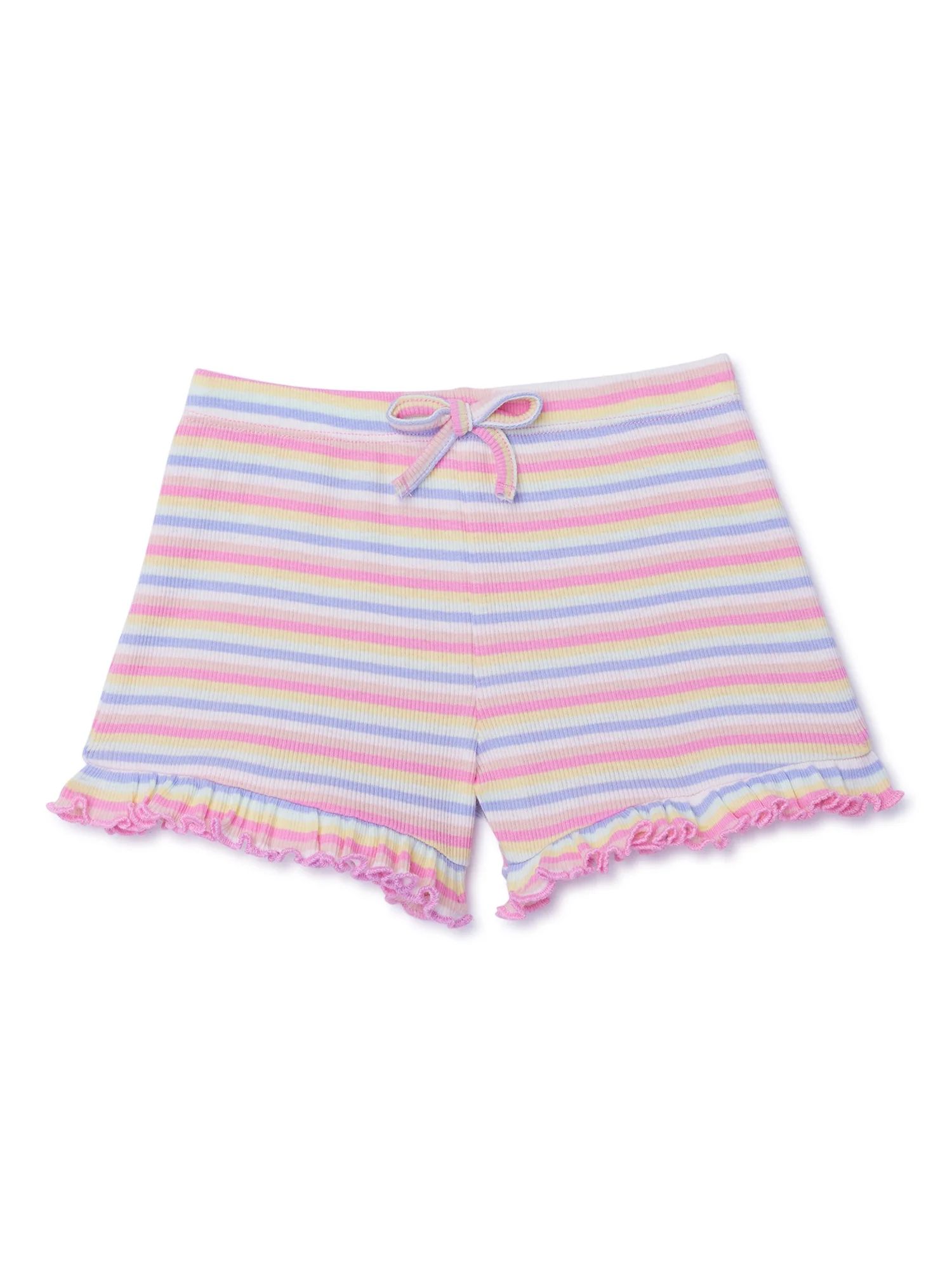 Garanimals Toddler Girl Stripe Ruffle Short, Sizes 18M-5T | Walmart (US)