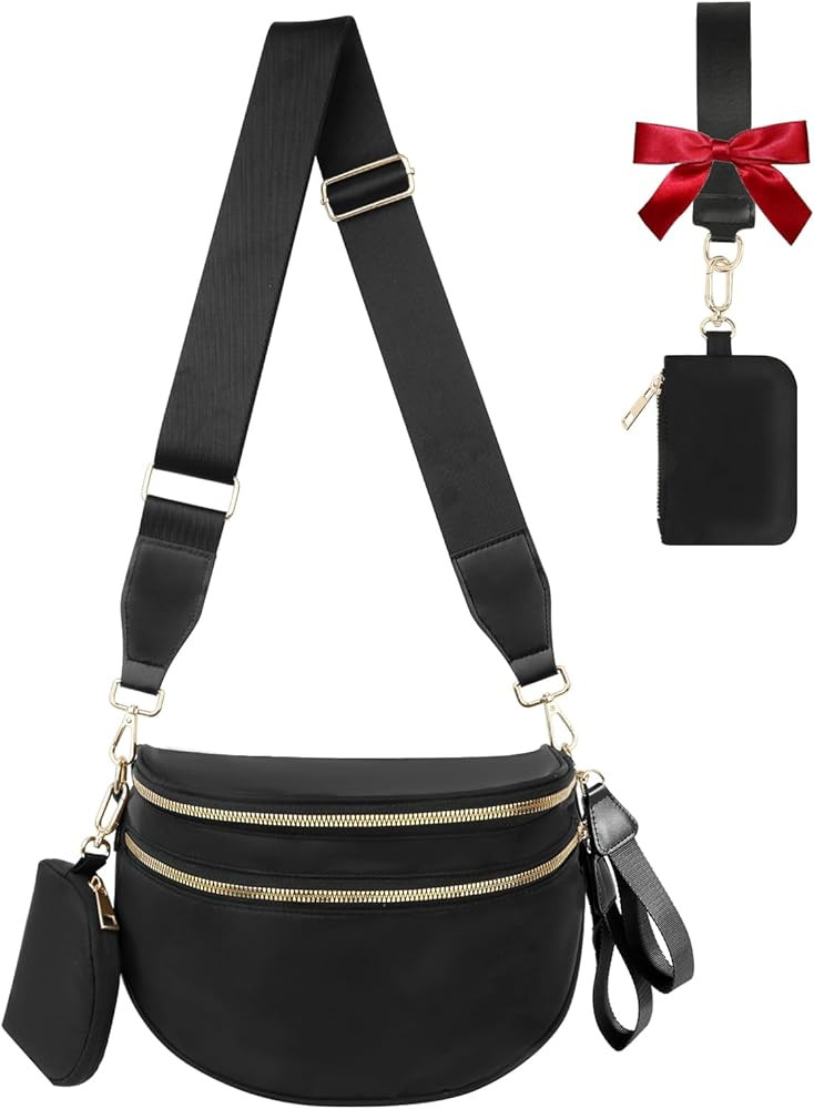 Bum Bag Crossbody Bags for Women Fashion Waist Packs Large Fanny Packs Belt Bag Checkered Purse H... | Amazon (US)