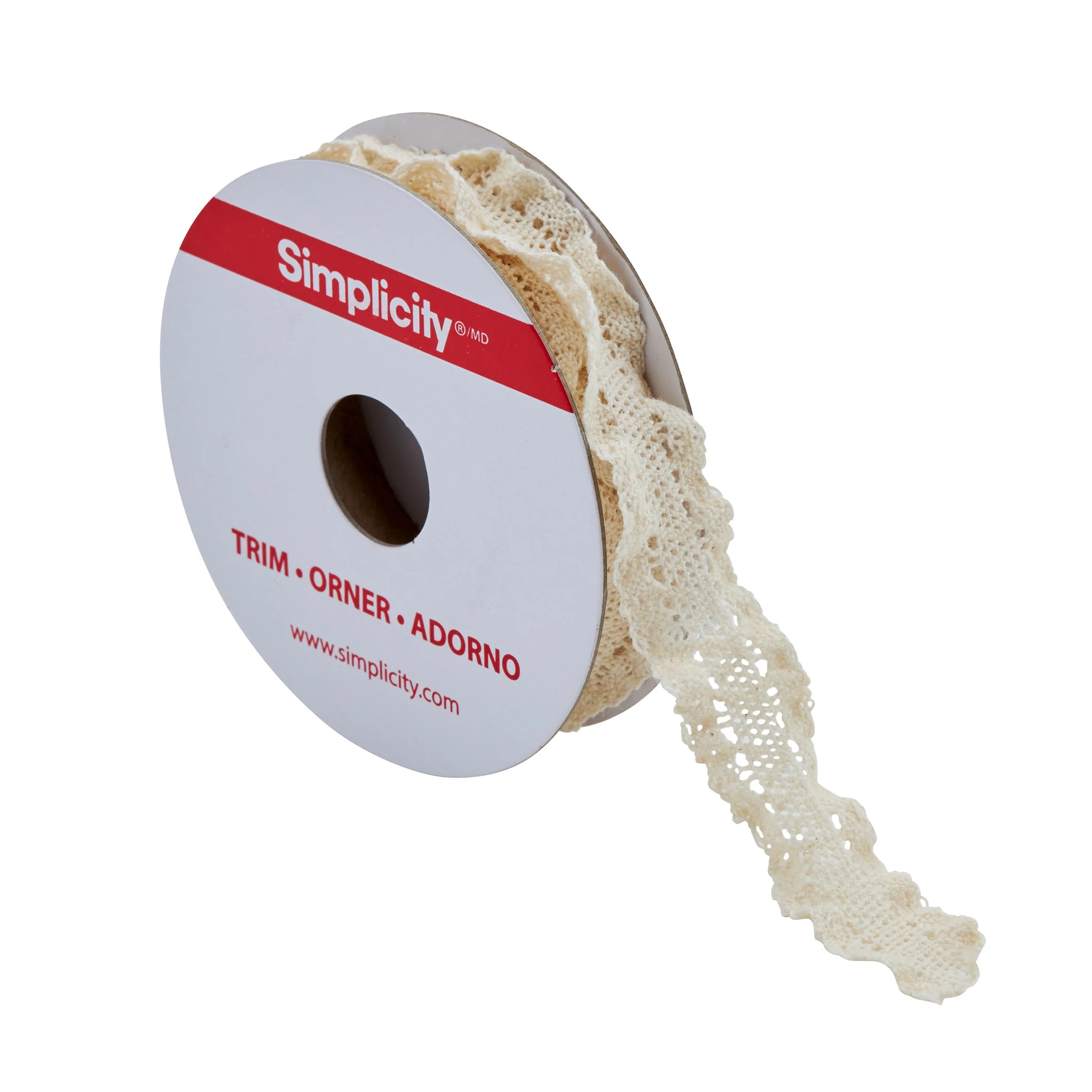 Simplicity Trim, Cream 5/8 inch Elastic Ruffle Trim Great for Apparel, Home Decorating, and Craft... | Walmart (US)