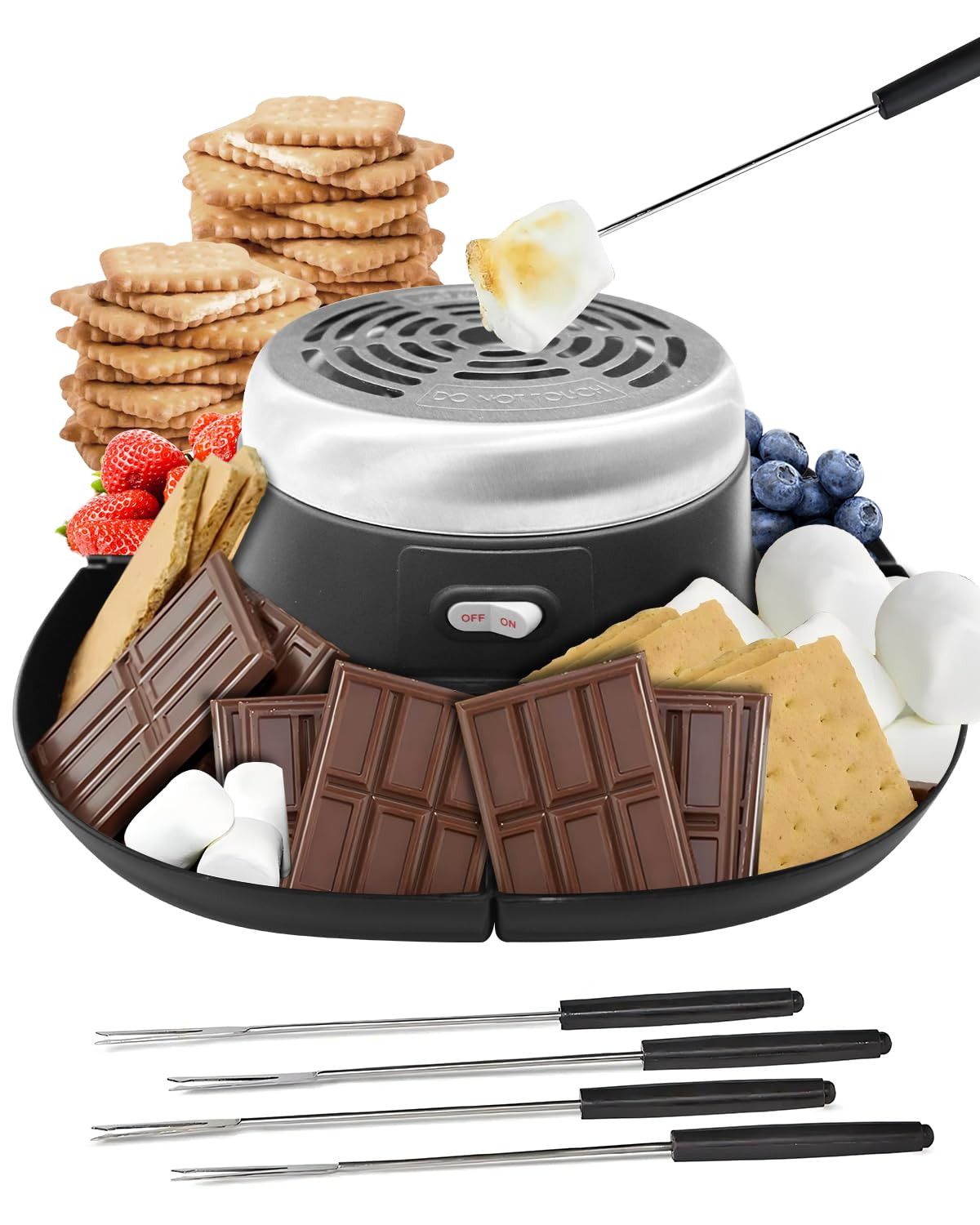Smores Maker Tabletop Indoor Kit, Indoor Smore Maker Smores Kit Flameless S'mores Maker, Tabletop... | Amazon (US)