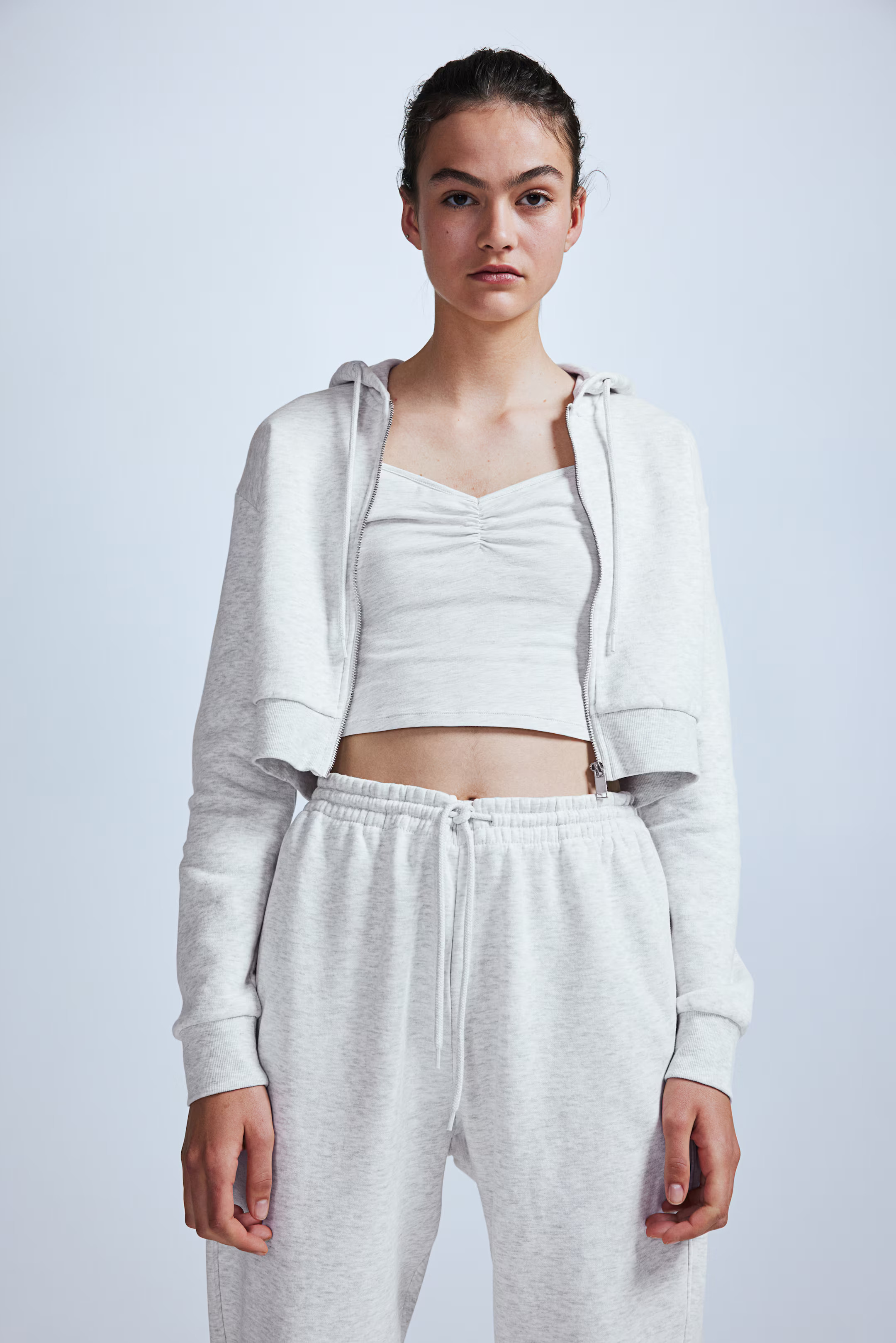 High Waist Joggers - Light beige - Ladies | H&M US | H&M (US + CA)