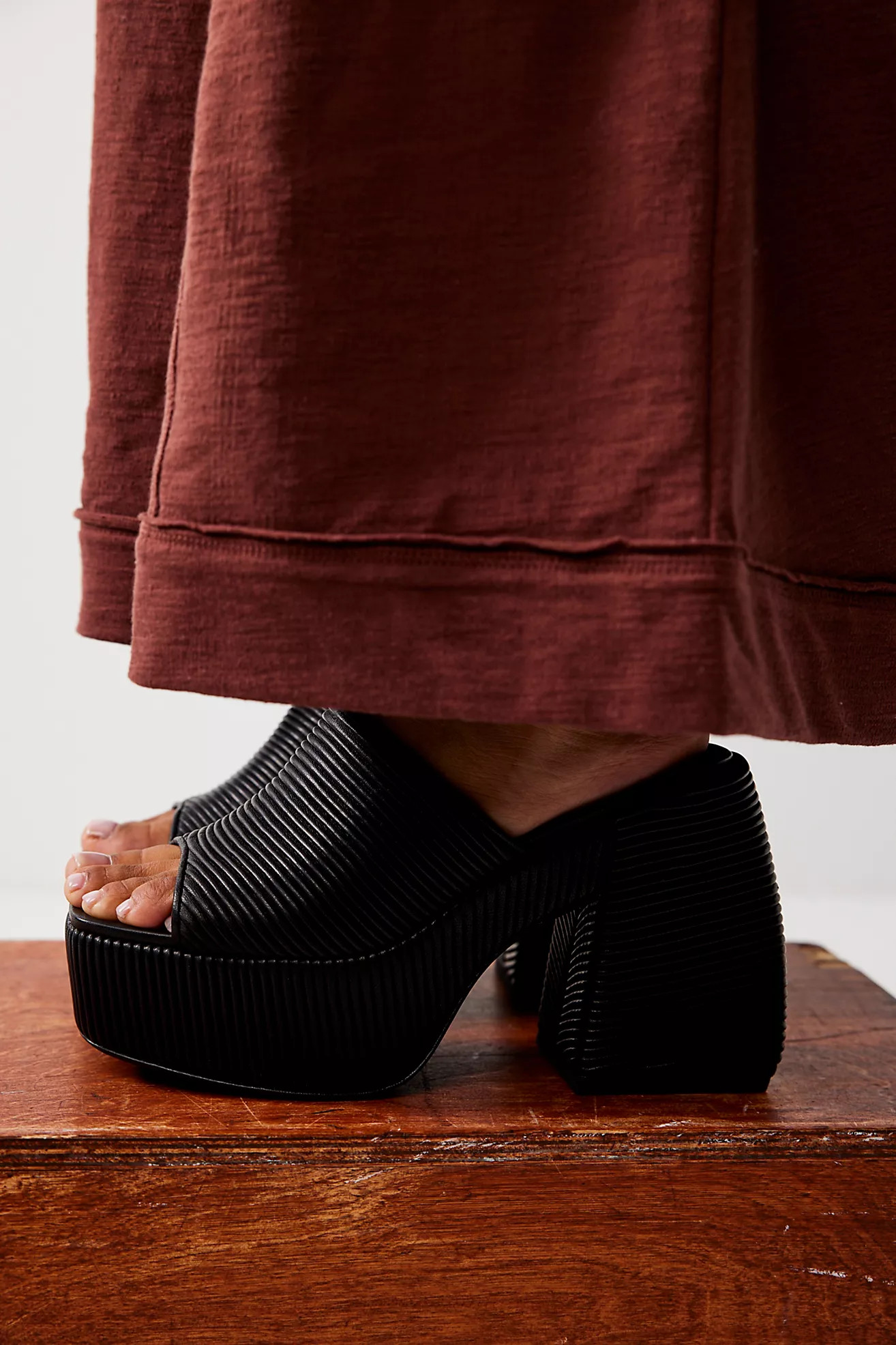 Vacation Mode Ribbed Platform Heels | Free People (Global - UK&FR Excluded)