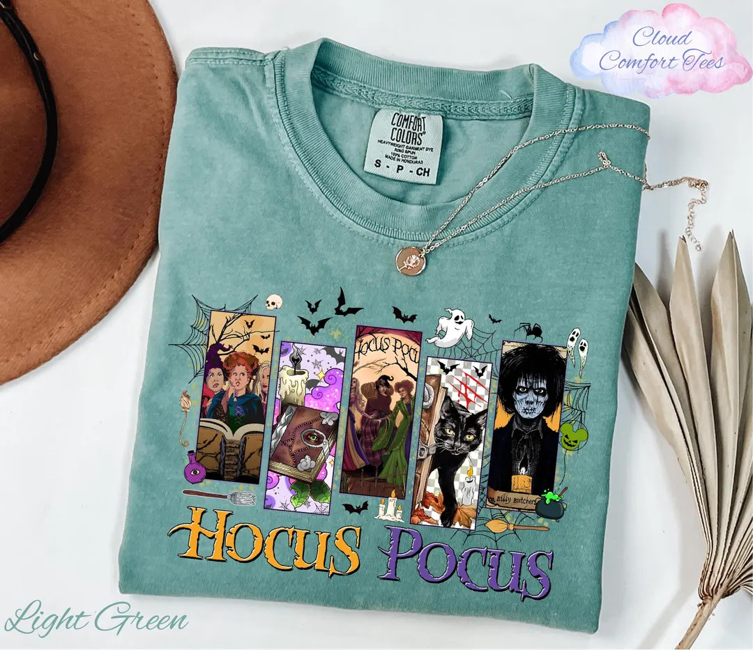 Comfort Colors® Hocus Pocus Shirt, Halloween Shirt, Spooky Season Shirt, Halloween Horror Shirt,... | Etsy (US)