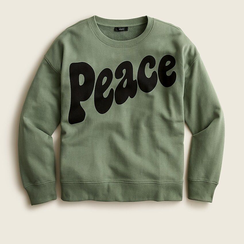 University terry "Peace" sweatshirt | J.Crew US