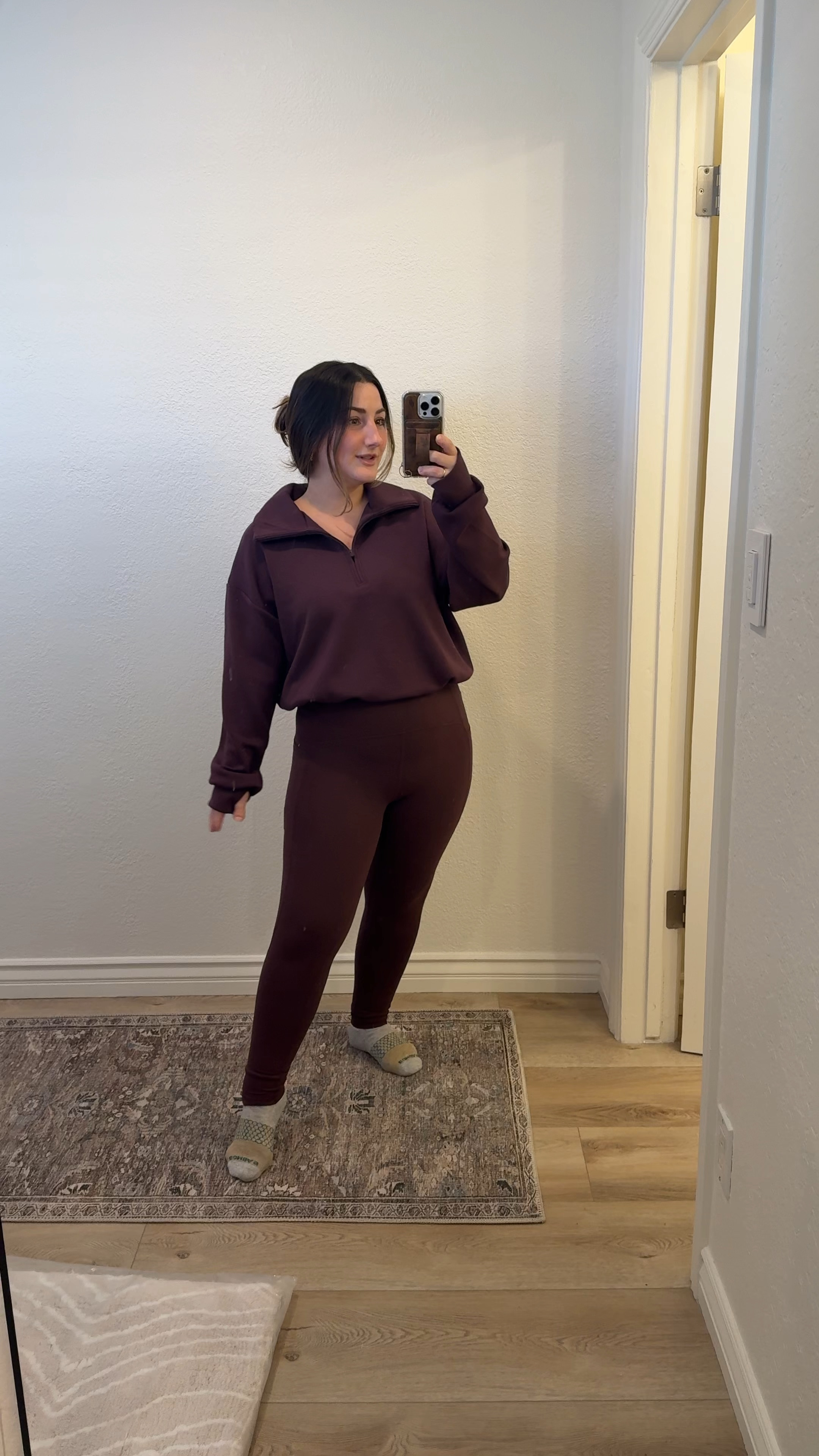 Obsesssed with this athletic set!! 
I’m 5’0” wearing a medium in both

Workout set, petite leggings, softest workout set in color burgundy fudge i’m obsessed with the color! Nordstrom style, zella 

#LTKTravel #LTKActive #LTKFindsUnder50