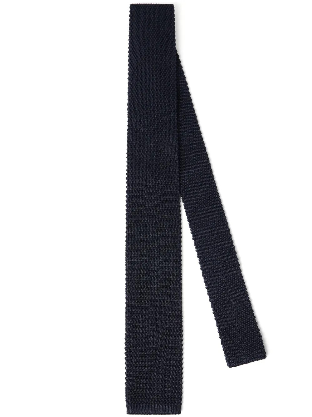 Brunello Cucinelli long fine-knit tie - Blue | Farfetch Global
