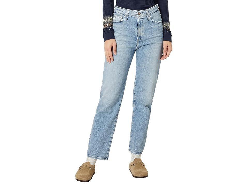 AG Jeans Rian High Rise Straight Jean in Eclipsed Women's Jeans Eclipsed : 25 28.5, Cotton/Denim/Elastane | Zappos