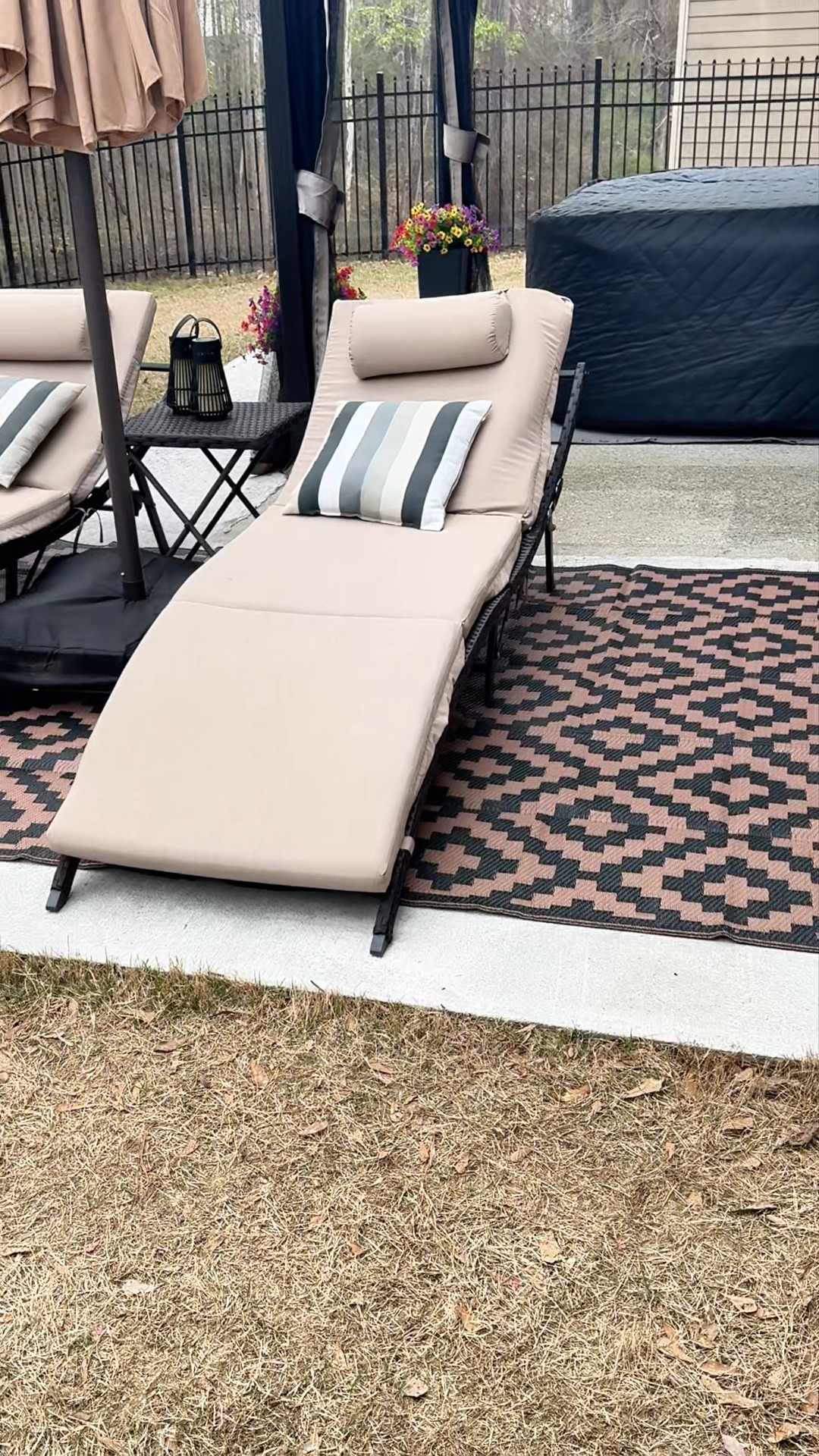 I switched to a waterproof outdoor rug made from a straw-like plastic material, and it’s been such a game changer. Water doesn’t soak in—it stays on the surface and dries quickly. That means no mildew, no soggy mess, and no constant cleaning.

It’s reversible (two styles in one), super durable for kids, pets, and weather, and perfect for patios, porches, decks, RV setups, and camping.

• #patiodecor
• #outdoorliving
• #homedecorideas
• #amazonhomefinds
• #backyardinspo