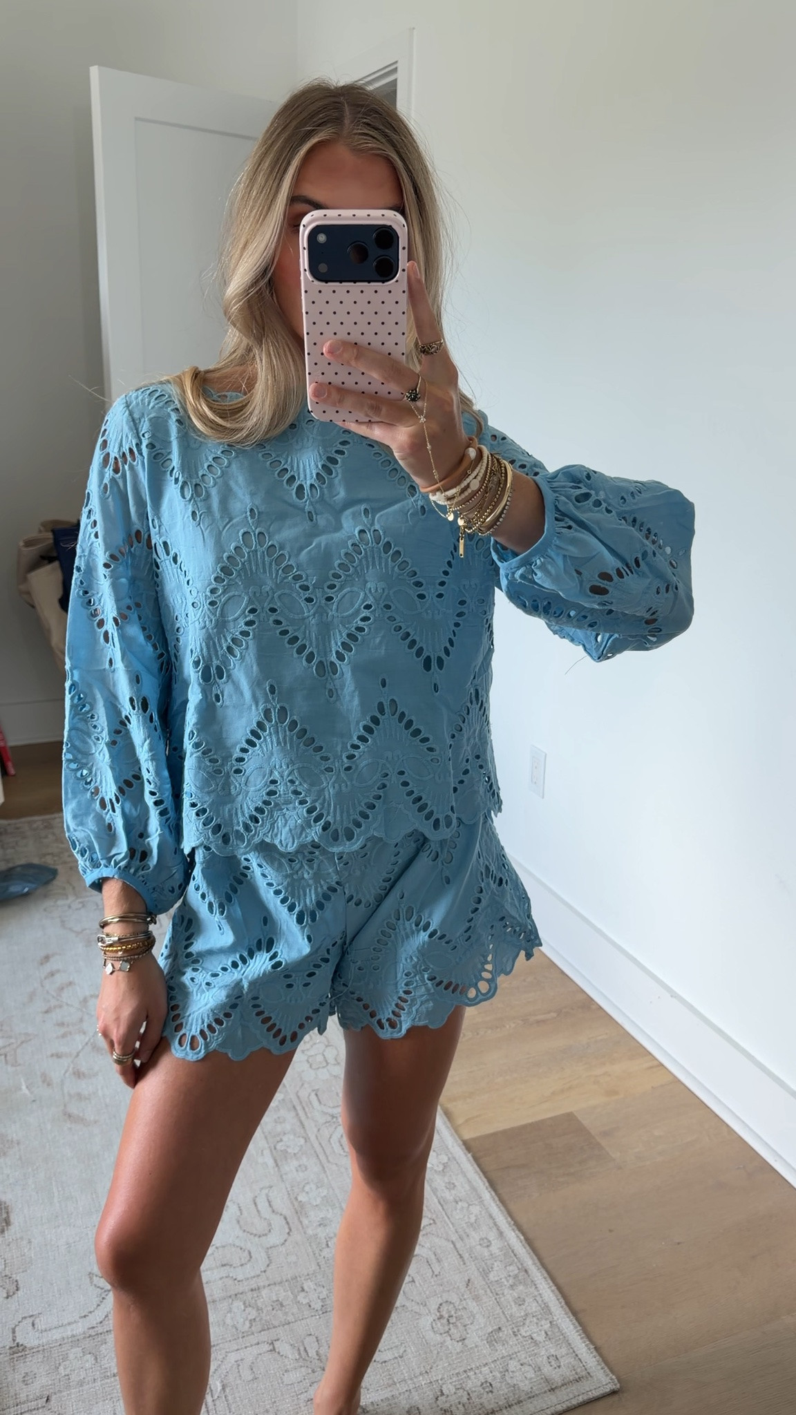 Amazon size small REASERAL Womens 2 Piece Outfits Casual Eyelet Lantern Sleeve Boat Neck Top High Waist Shorts Going Out Summer Sets

#LTKootd #LTKSaleAlert #LTKSeasonal