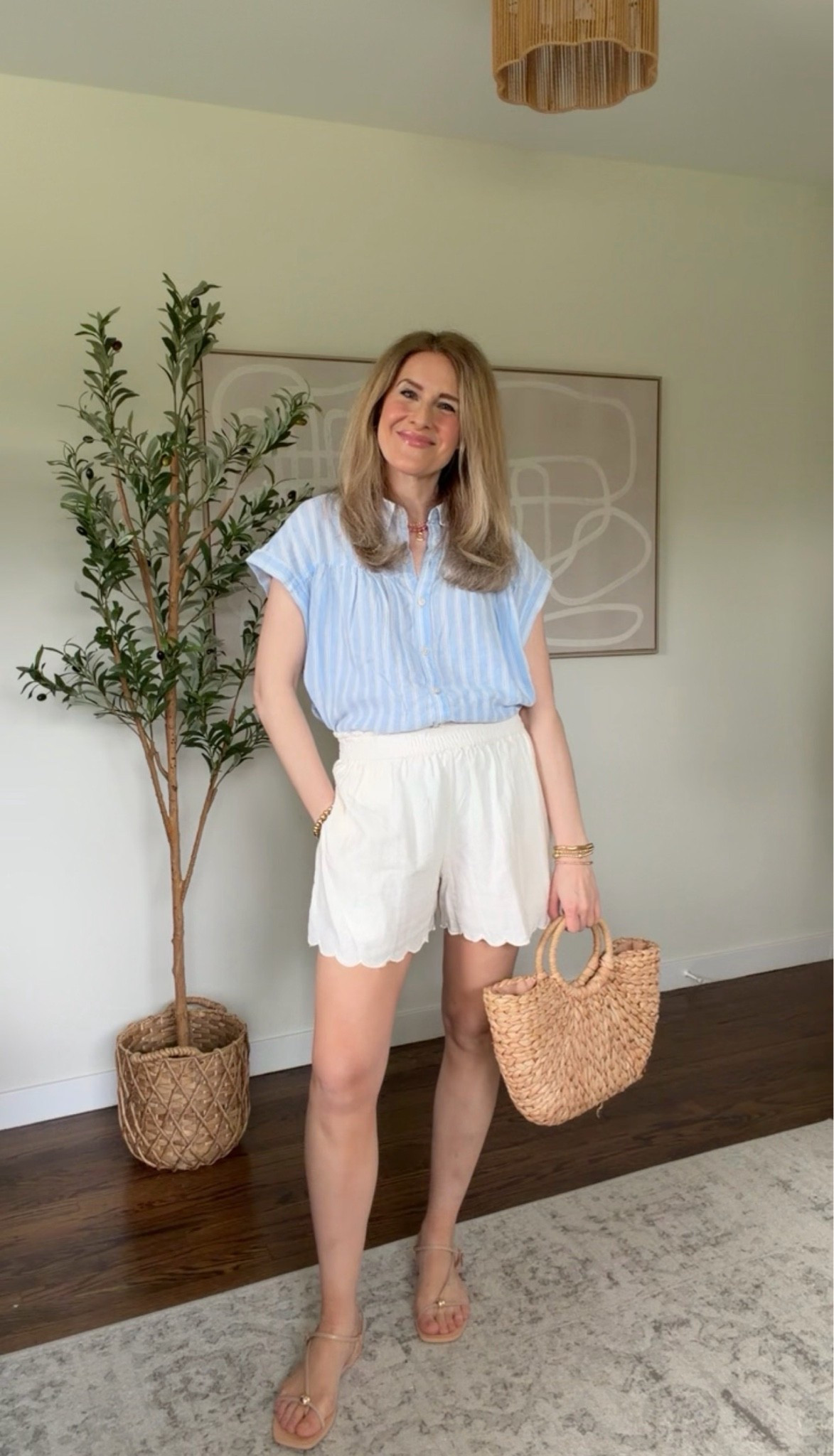 Walmart button down shirt size small, shorts size medium. #walmartfashion