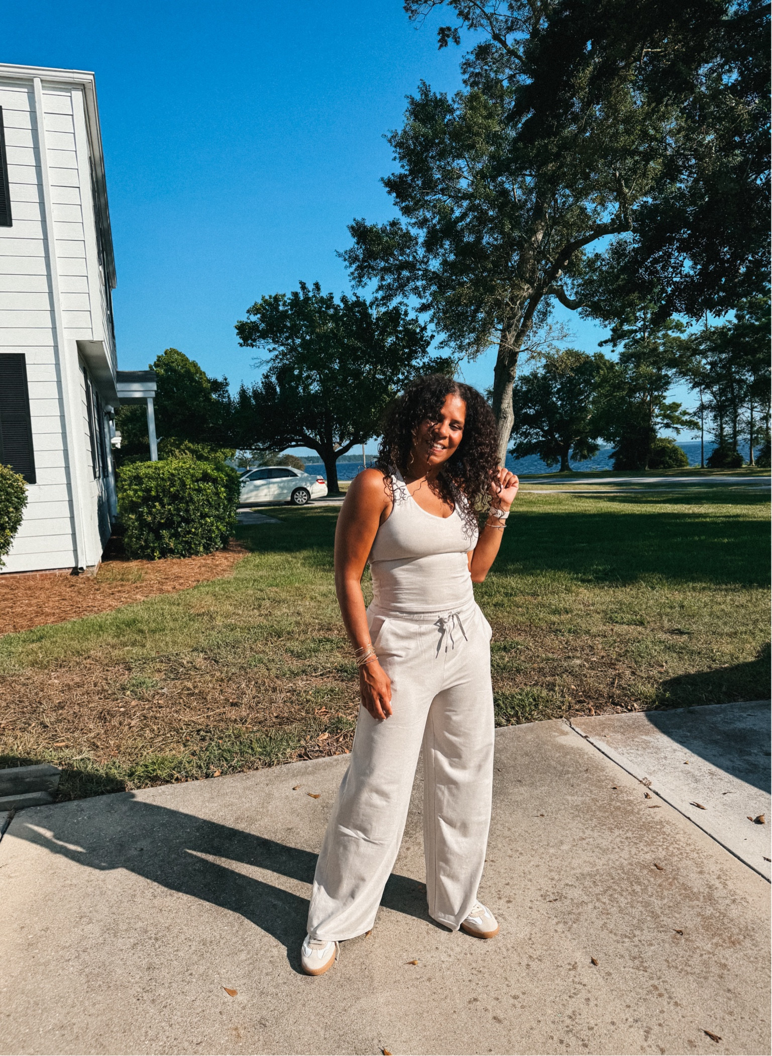 Can’t get enough of @vuoriclothing 
Top- I sized up one 
Pants tts and I’m in the short version 
Sneakers @dolcevita tts 

#LTKStyleTip #LTKFitness #LTKTravel