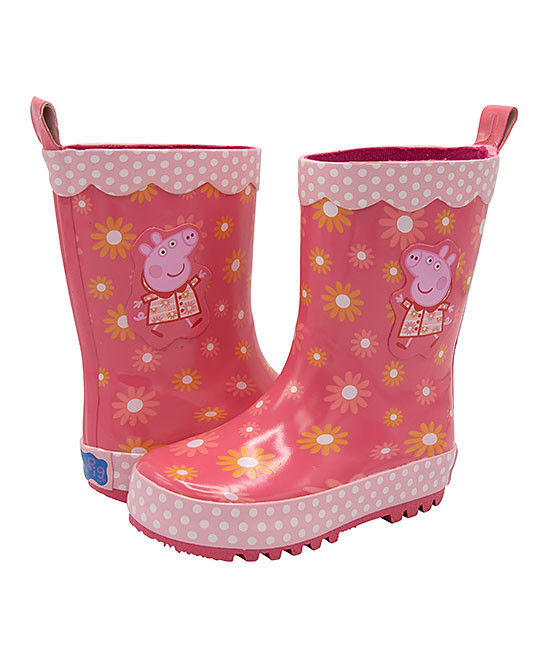 Esquire Footwear Girls' Rain boots Pink - Peppa Pig Rain Boot - Girls | Zulily