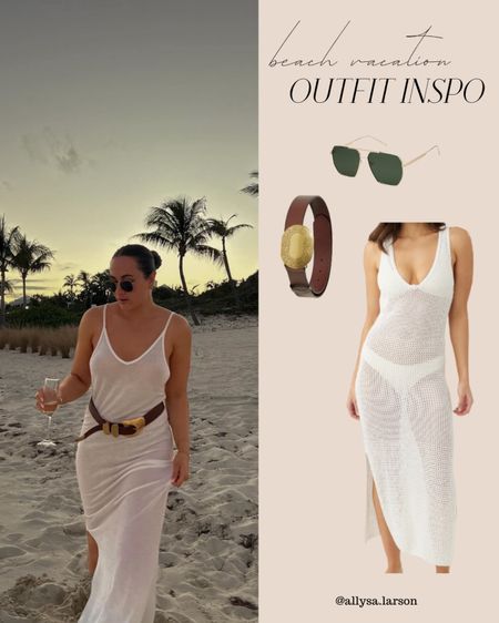 Beach vacation outfit, neutral outfit, neutral style, white dress, sheer maxi dress 

#LTKfindsunder100 #LTKstyletip #LTKSeasonal