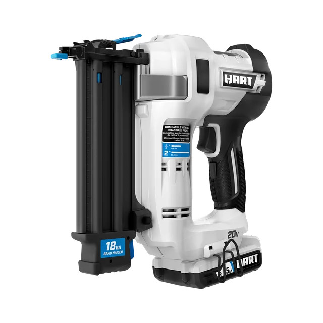 HART 20-Volt 18-Gauge 2-Inch Brad Nailer Kit (1) 20-Volt Lithium-Ion 1.5Ah Battery | Walmart (US)