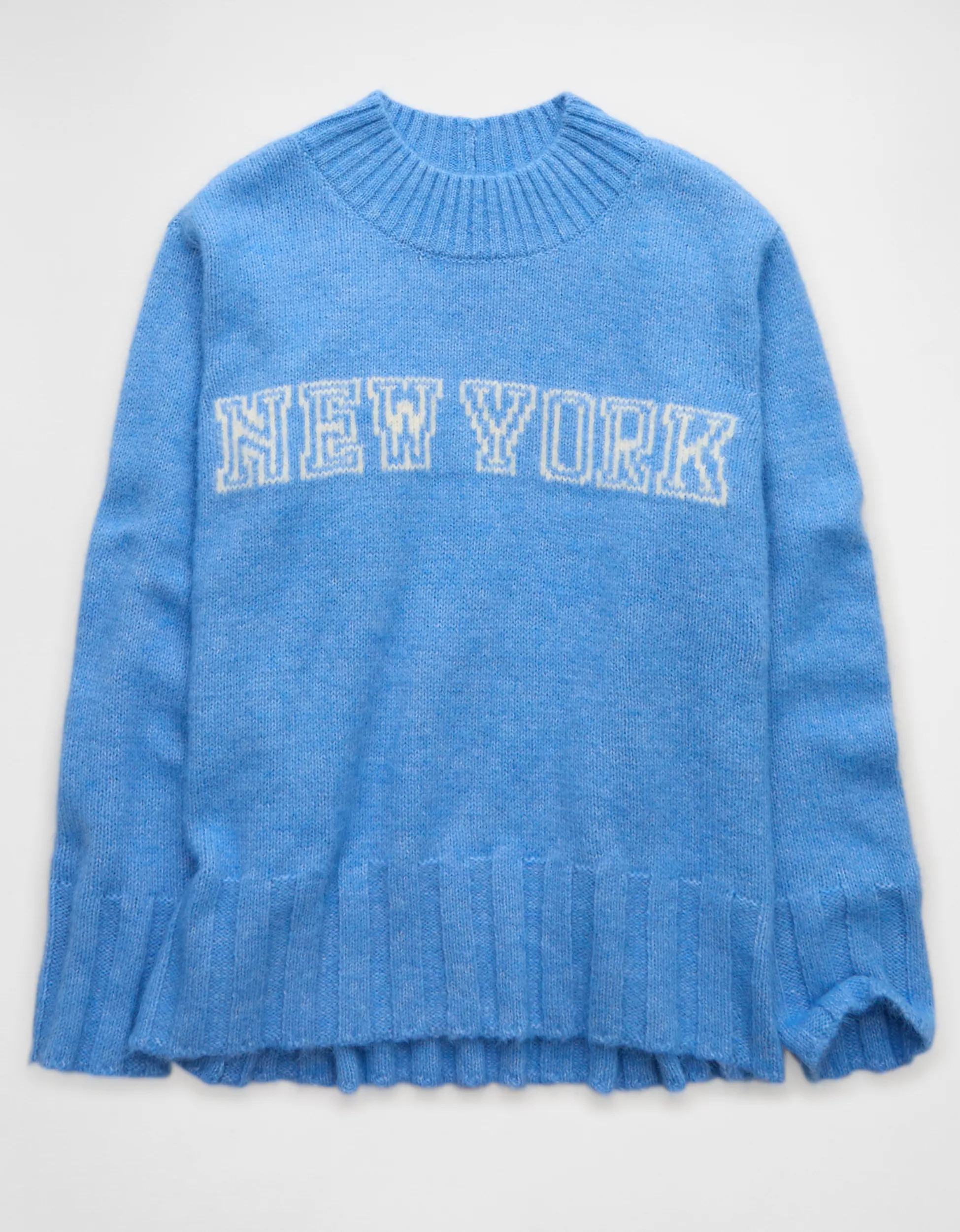 AE Oversized Faux Mohair Wide Cuff Sweater | American Eagle Outfitters (US & CA)