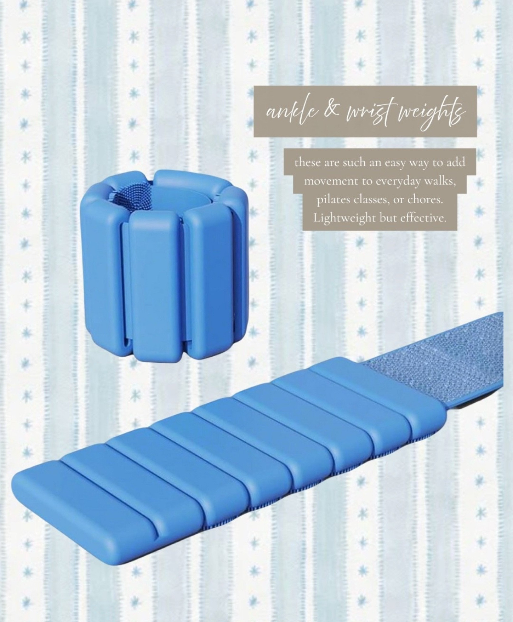 Love this wrist and ankle weights!! They are perfect to put on as you do things around the house or walking!!

#LTKActive #LTKGiftGuide