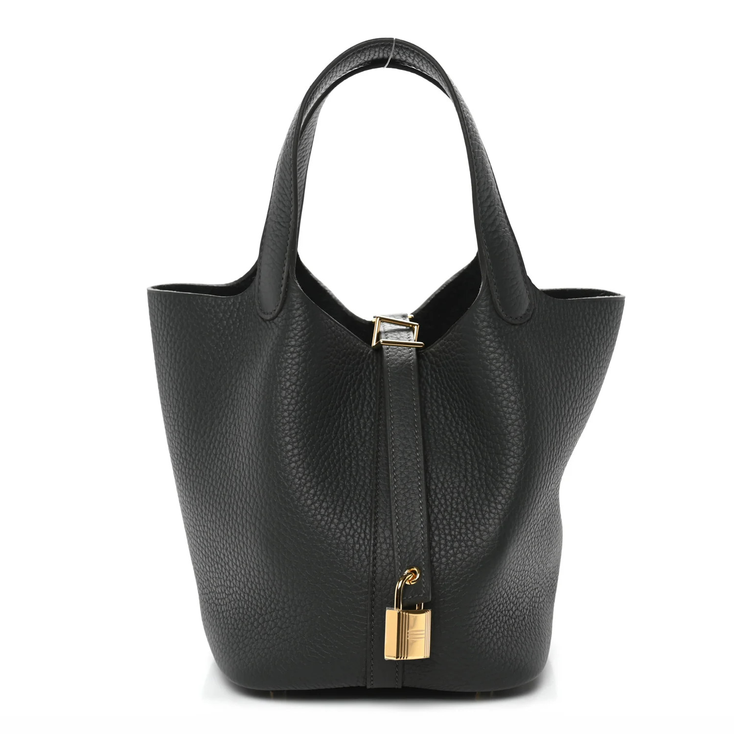 Taurillon Clemence Picotin Lock 18 PM Vert Mangrove | FASHIONPHILE (US)