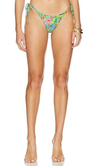 Hibiscus Dream Wavy Ruched Back Bikini Bottom in Multicolor | Revolve Clothing (Global)