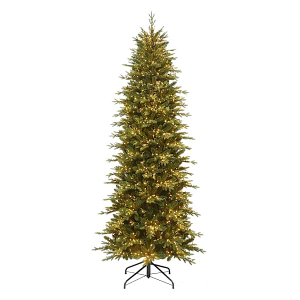 Pre-Lit Slim Bradley Spruce Tree, 9', Green, Plastic, sold by At Home | At Home