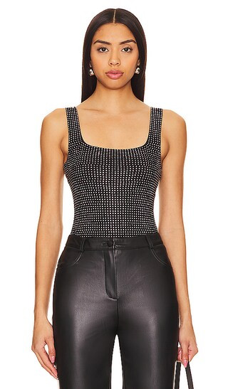 Crystal Modern Tank Bodysuit in Black001 | Revolve Clothing (Global)