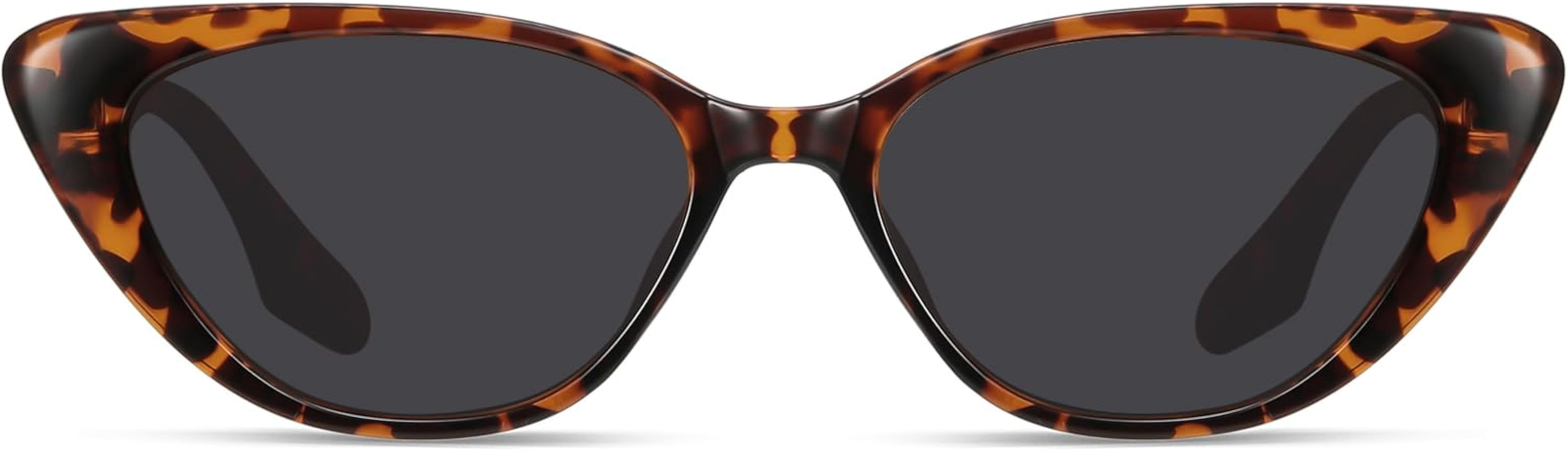 Retro Vintage Narrow Cat Eye Sunglasses for Women 90s Small Chic Trendy Sunnies UV400 Party Drivi... | Amazon (US)