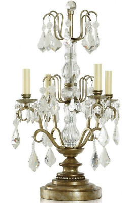 Restoration Hardware Style Farmhouse Crystal Fringe Candlabra Table Lamp  | eBay | eBay US