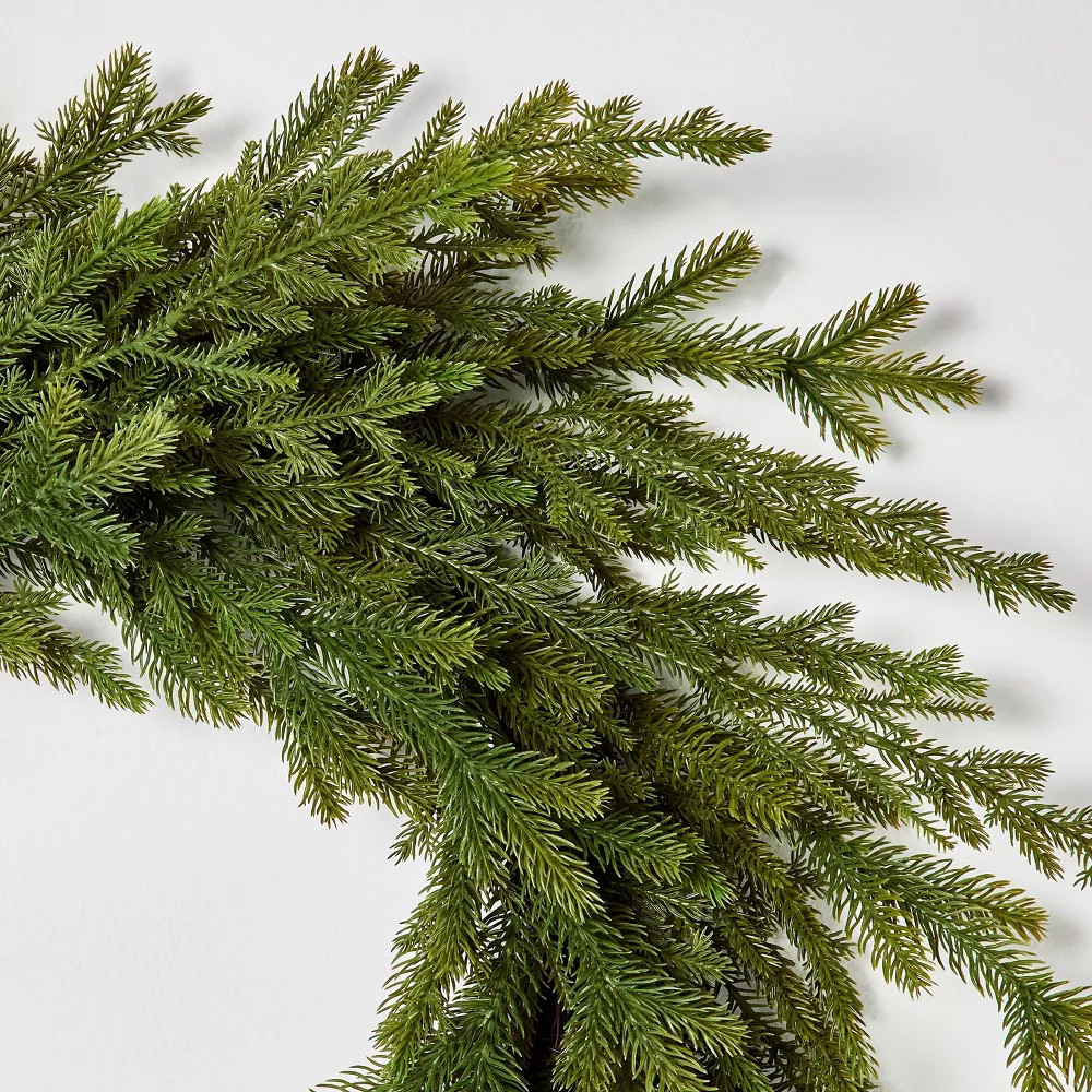 Pine Christmas Wreath with Ribbon - Threshold™ designed with Studio McGee | Target