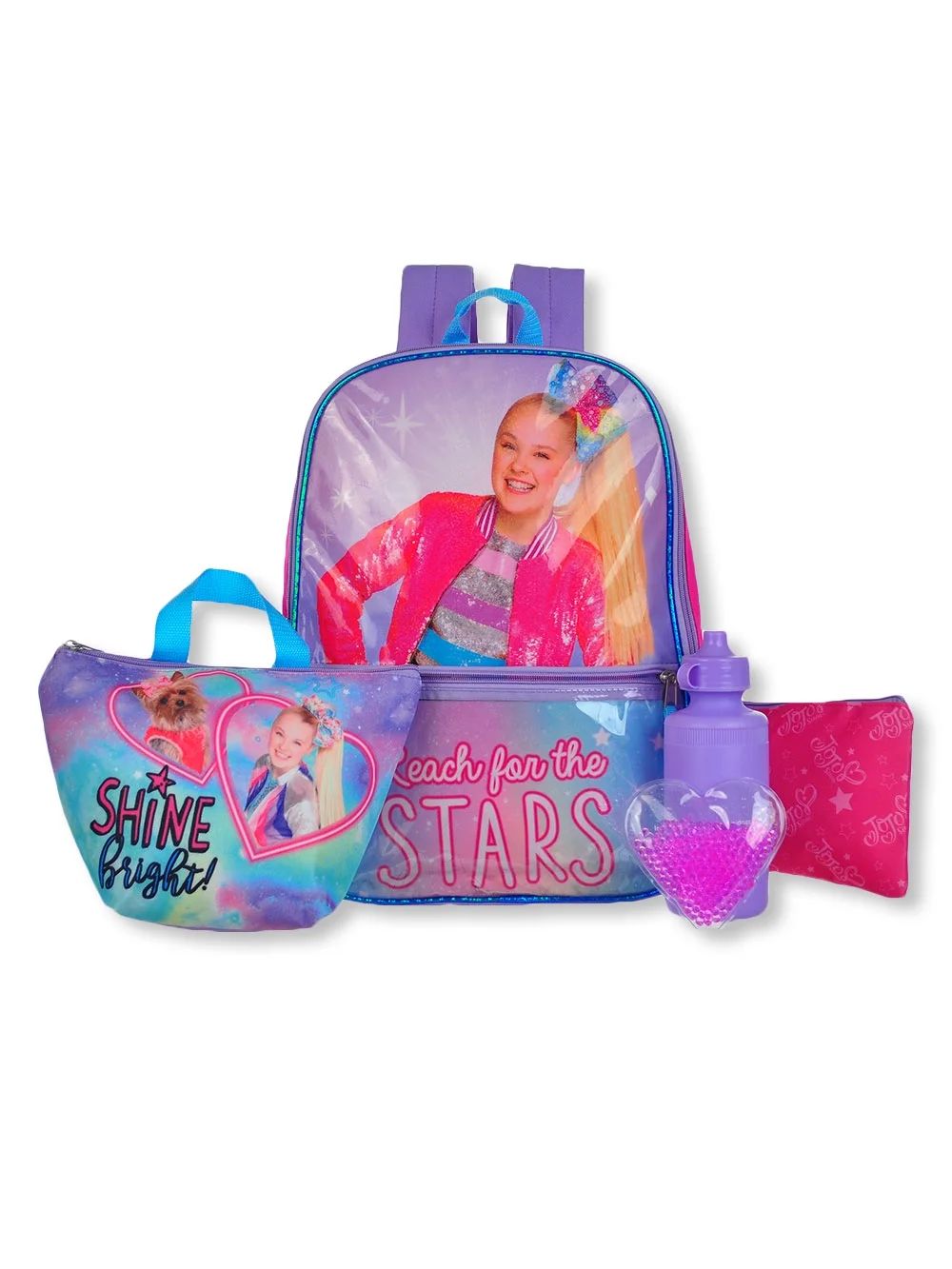 JoJo Siwa Backpack 5-Piece Mega Set - pink/multi, one size | Walmart (US)