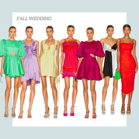 Cocktail dresses for fall weddings ! I love all of these mini dresses - you will be the life of the party in some of these bright puff sleeve dresses!

Mini dresses, wedding guest dress, wedding guest dresses, unique cocktail dresses, sorority formal dresses, semi formal dresses , mini dresses with sleeves , aje dresses , purple silk dress , green dress, purple dress, red dresses , magenta 

#LTKstyletip #LTKU #LTKwedding