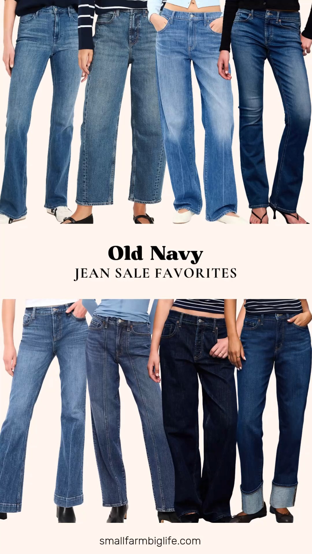 Old Navy's jean sale has so many great fits right now for fall.

The dark wash low rise boot cut jeans are a classic silhouette that never goes out of style. If you love a flare, the blue high waisted flare jeans and the medium wash high waisted Wow flare jeans both have that flattering, retro inspired fit.

For something more relaxed, the dark wash mid rise slouchy wide leg jeans and the medium wash roll cuff curvy high waisted OG loose jeans are both easy, comfortable options for everyday wear.

The medium wash high waisted barrel ankle jeans are perfect for pairing with boots this fall, and the medium wash low rise loose jeans and high waisted OG loose jeans both bring an effortless, relaxed fit to your denim rotation.

#oldnavyjeans #falldenim #fallwardrobe #jeanstyle #falltransition 

 #LTKootd #LTKOver40 #LTKSaleAlert