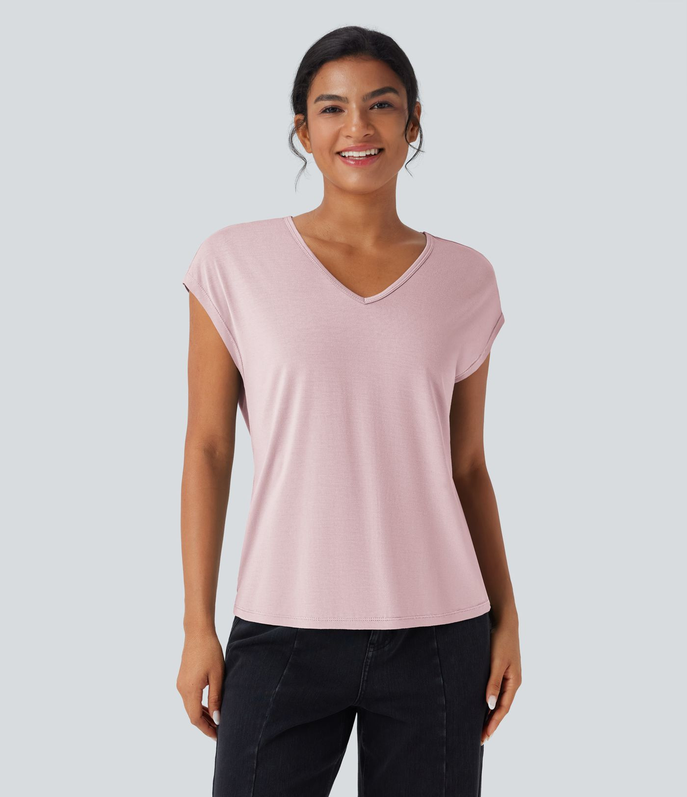 Damen T-Shirt mit V-Ausschnitt | Halara - DE