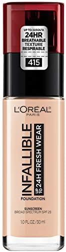 L'Oreal Paris Makeup Infallible Up to 24 Hour Fresh Wear Foundation, Rose Ivory, 1 fl; Ounce | Amazon (US)