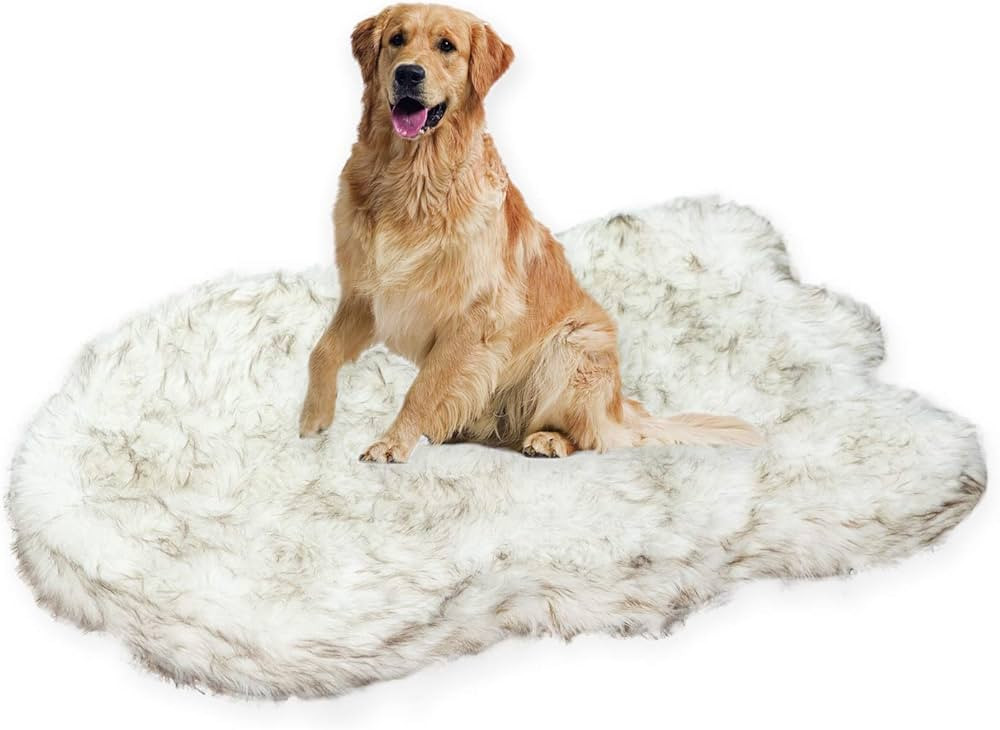 Laifug Luxury Faux Fur Dog Bed，5-inch Thick Grade Ultra Soft Orthopedic Memory Foam Dog Bed wit... | Amazon (US)