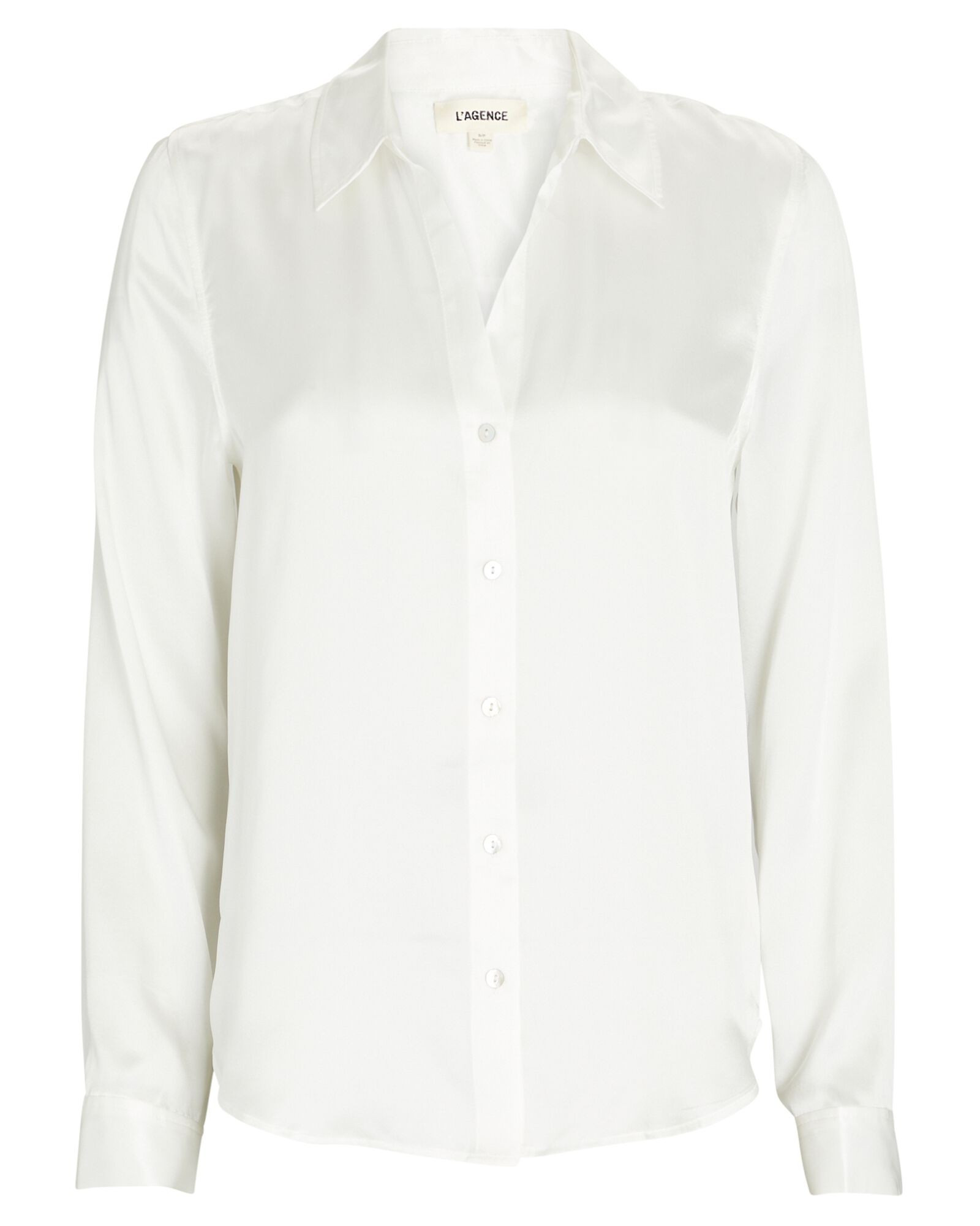 Tyler Silk Button-Down Blouse | INTERMIX