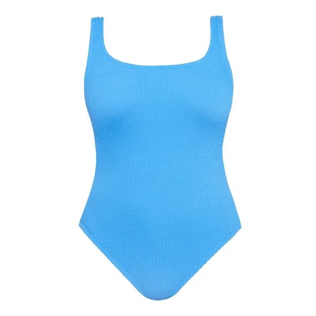 Time and Tru Women’s and Plus Crinkle One Piece Swimsuit, Sizes XS-3X - Walmart.com | Walmart (US)