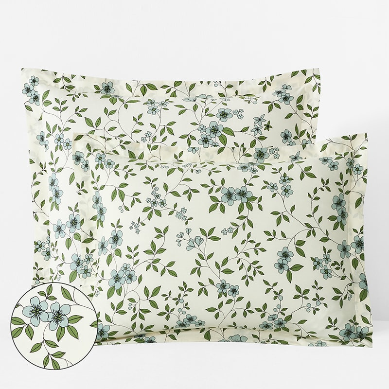 Company Cotton™ Remi Floral, Leaf & Ditsy Floral Percale Sham | The Company Store