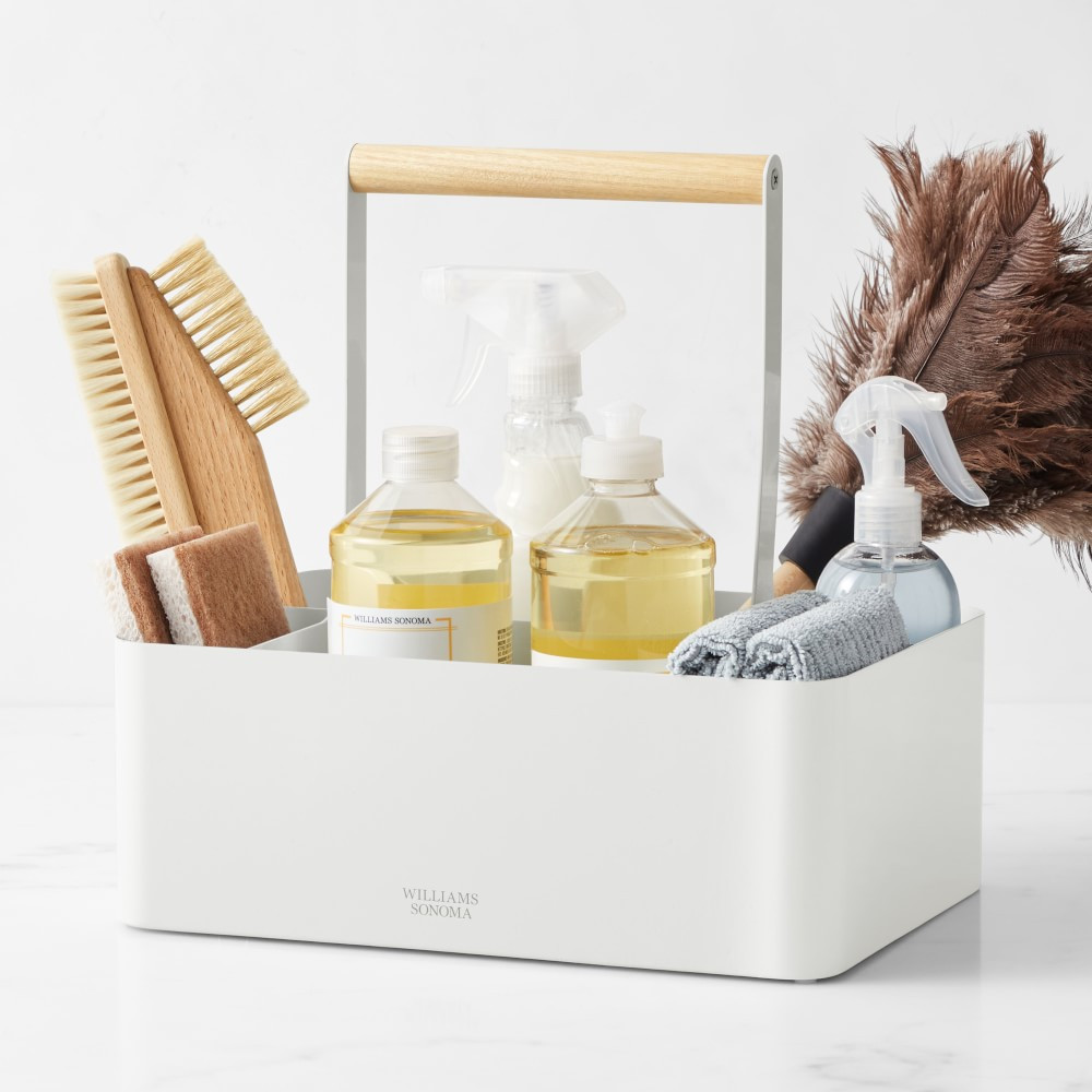 Hold Everything Cleaning Caddy, Metal White | Williams-Sonoma