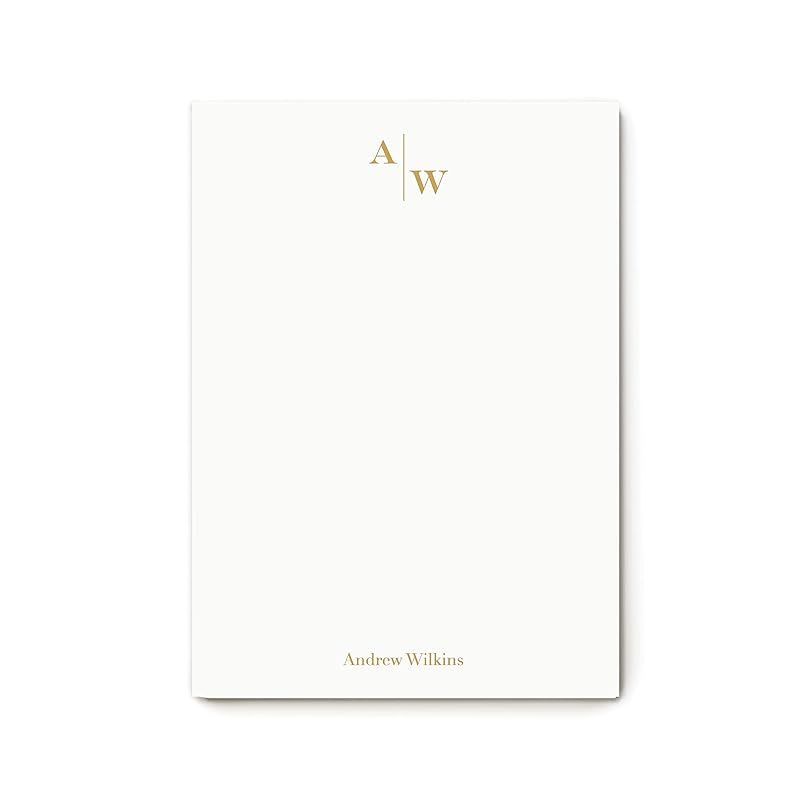 Personalized Professional Monogram NOTEPAD Stationery, Modern Everyday Mens or Womens Personal No... | Amazon (US)
