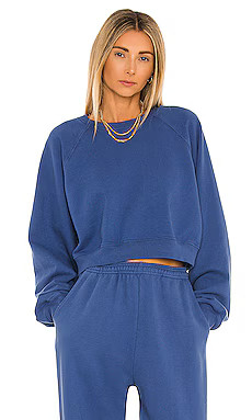 SIXTHREESEVEN The Raglan Crewneck in Lake from Revolve.com | Revolve Clothing (Global)
