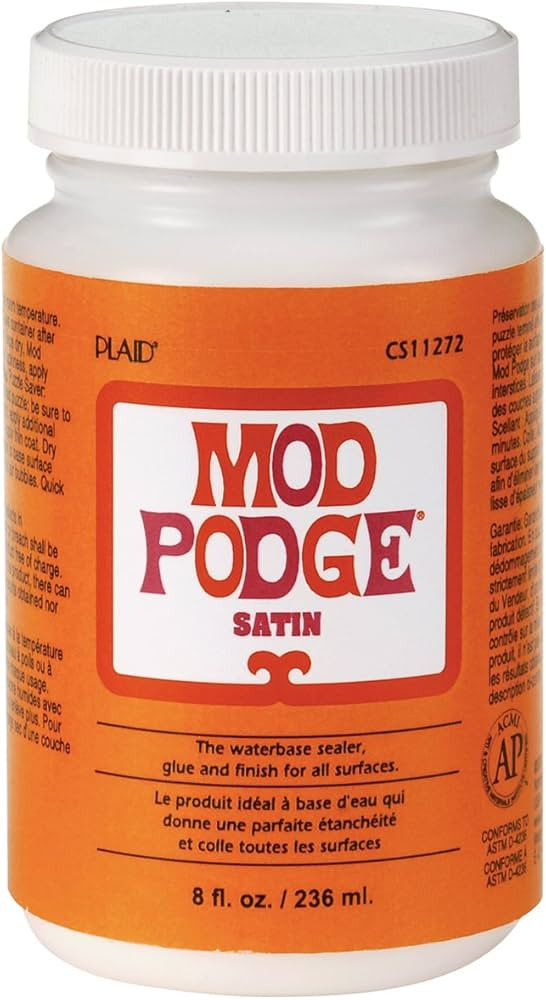 Mod Podge CS11272 8 fl. oz. Decoupage Satin Glue, 8 ounce, Clear | Amazon (US)