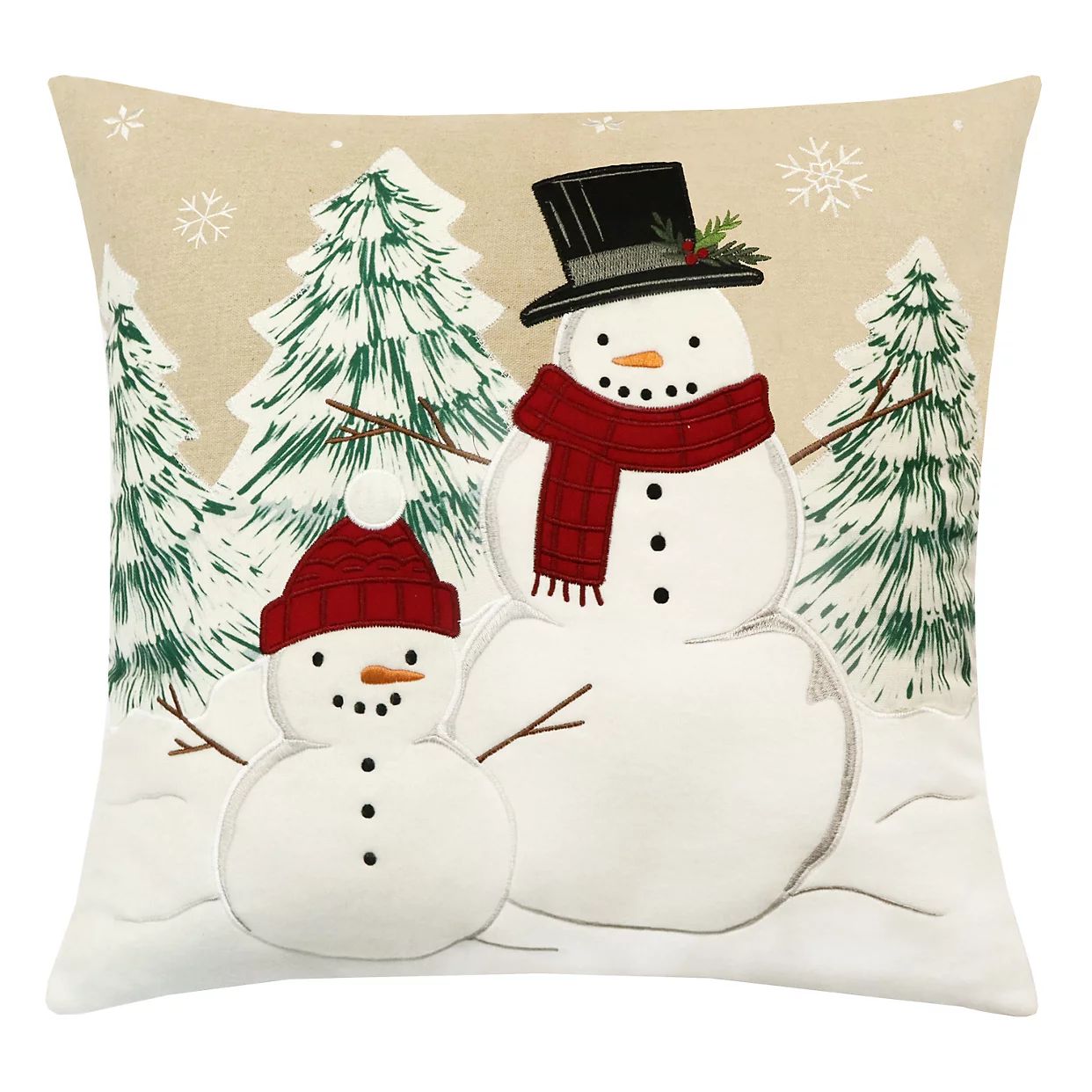 St. Nicholas Square® Snowman Buds Throw Pillow | Kohl's
