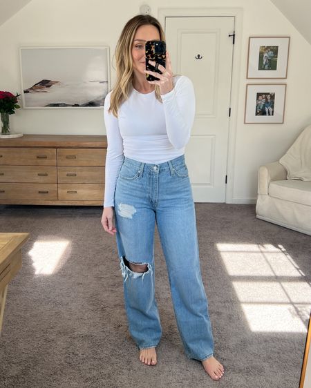 Levi’s 90s baggy - wearing my true size 27. I own these in black too! Included in the 20% off sale at Target. 