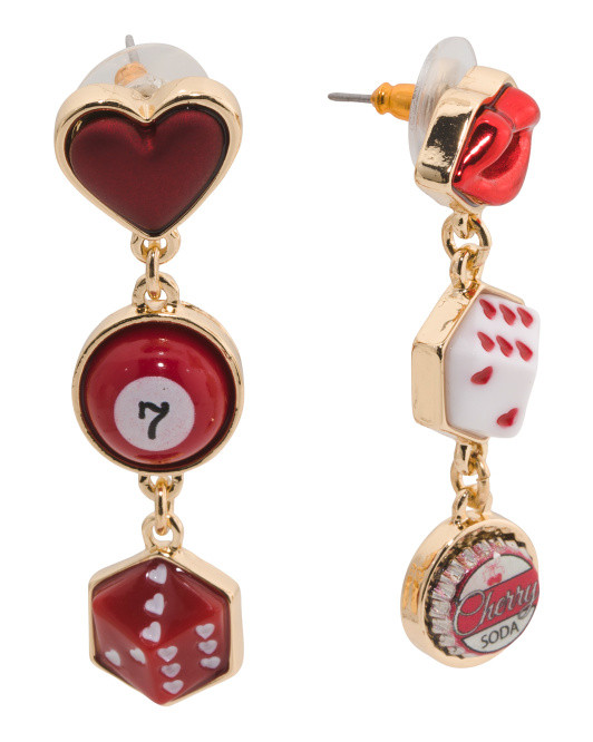 Love Dice Linear Drop Earrings | TJ Maxx
