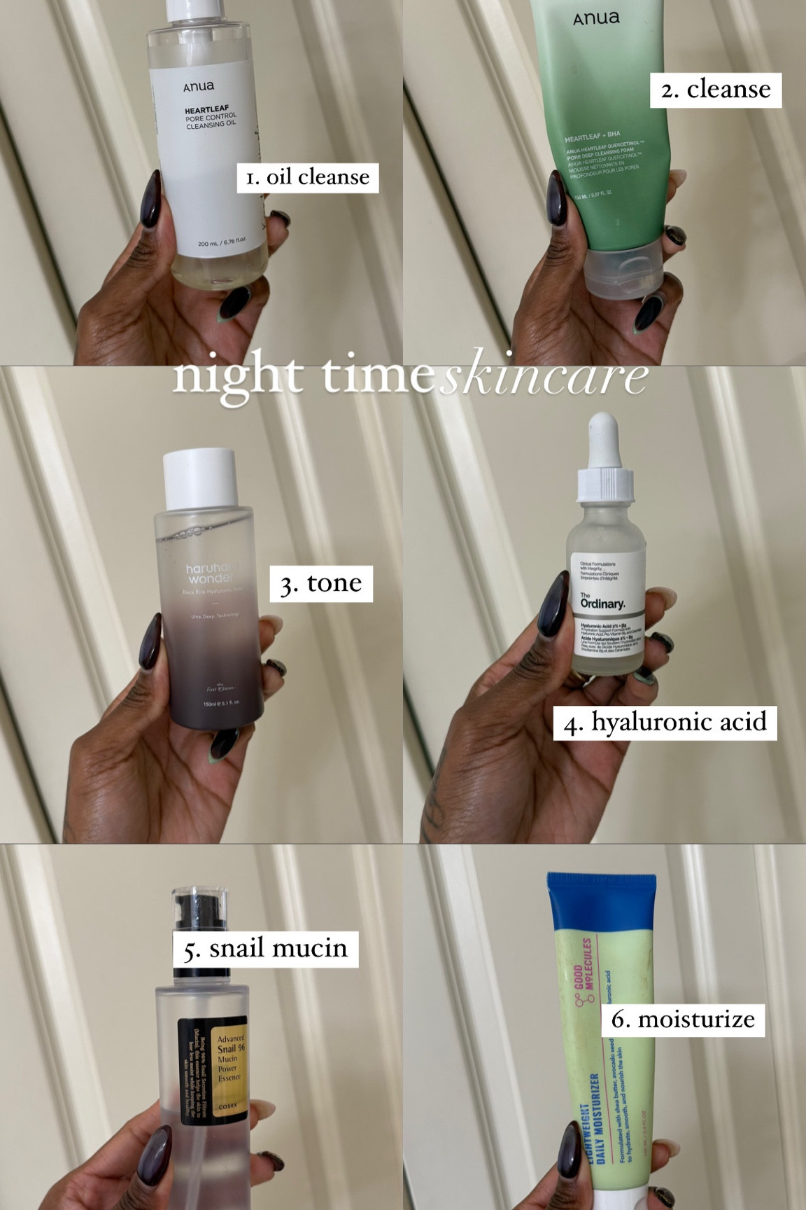 Night time skincare essentials!