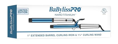 BaBylissPRO Nano Titanium Professional Long Barrel 1" Curling Iron and 1¼" Hair Curling Wand Set with Extended Barrel, Perfect on Longer Hair | Amazon (US)