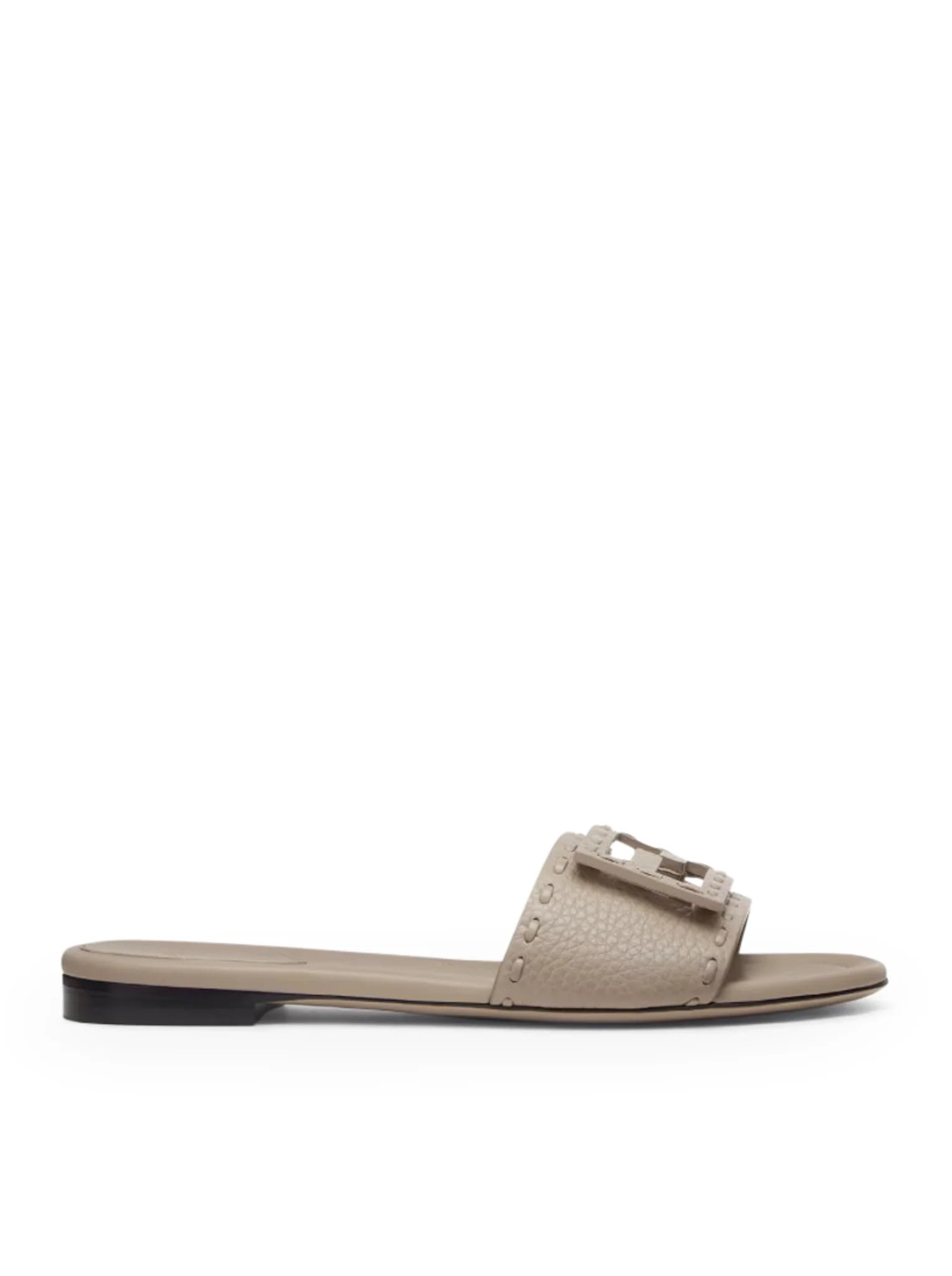 SLIDE BAGUETTE IN DOVE GREY LEATHER - Fendi - Woman | Suitnegozi INT