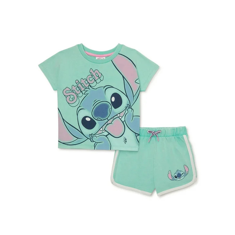 Disney Toddler Girls Stitch T-Shirt and Shorts Set, 2-Piece, Sizes 2T-5T | Walmart (US)